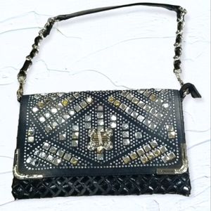 Lany Heavily Jewelled Shoulder Bag With Twist Lock